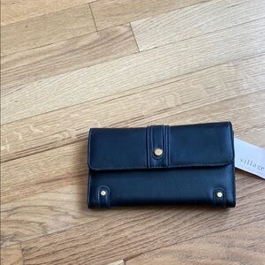 Trinity Black Leather Wallet NWT!